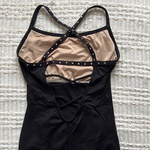Motionwear black camisole leotard